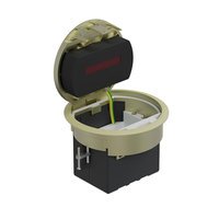 Люк в пол на 1,5 поста (45х45мм), с суппортом и коробкой, латунь IP66, LUK/1,5BR66