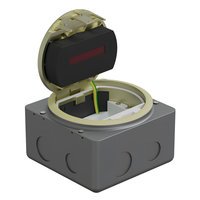 Люк в пол на 1,5 поста (45х45мм), с суппортом и коробкой, латунь IP66, LUK/1,5BR66